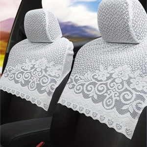 OWMXZL 7Pcs Lace Car Seat Cover Breathable Embroidered Car Half Seat Cover Universal Car Interior Seat Accessories for Toyota Corolla Car