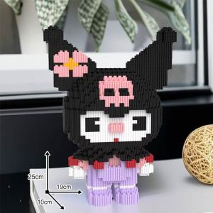 55cm Kuromi Building Block Ornaments Cartoon Sanrio Assembly Model Toy Educational 3DThree-dimensional Childrens Gift