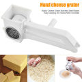 Handheld Rotary Grater with Three Stainless Steel Drum Hand-Cranked Slicer for Grating Hard Cheese. 