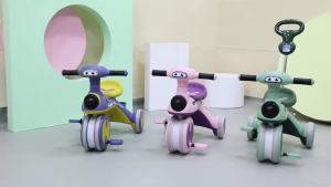 Childrens Tricycle 1 to 3 Childrens Bicycle Years Old with Push Handle Baby Walking Tool Pedal Perambulator 1 to 3 Years Old