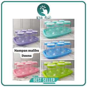 KlikAja88 Toples Nampan Satu Set Plastik Nampan Malibu Dauna
