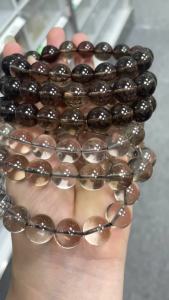 Natural Smoky QuartzLoose Round Beads Bracelet 12mm-12.5mm
