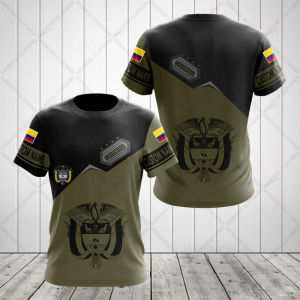 Colombia Emblem Graphic Tees Summer Casual Personalized Pullover Mens Fashion Loose T-shirts Boys Oversized Short Sleeves Tops