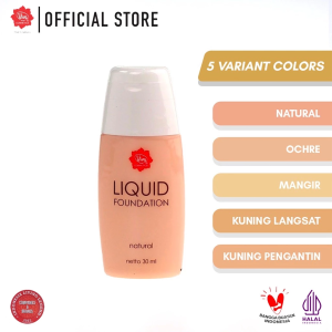 VIVA COSMETICS Liquid Foundation 30ml / Viva Liquid Foundation 30 ml (Tersedia 5 Varian Warna) / VIVA Liquid Foundation 30mL