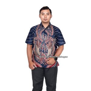 Batik Couple Dress Batik Wanita Lengan Pendek Dan Kemeja Batik Pria Model Terbaru Batik Dua Putri Collection = CP-C