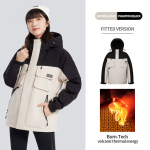 Cameljeans Womens Winter Outdoor Workwear Style Jacket Hooded New Down Jacket for Women