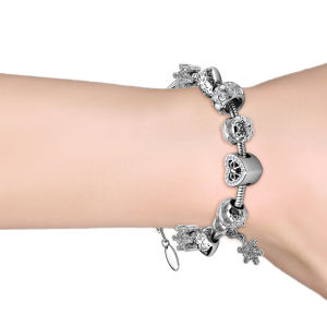 Her Jewellery Feliz Charm Bracelet - Luxury Crystal Embellishments plated with 18K Gold
