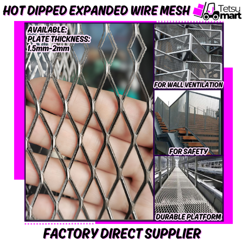 Hot Dipped Expanded Wire Mesh Fence Platform Expanded Wire Mesh Metal ...
