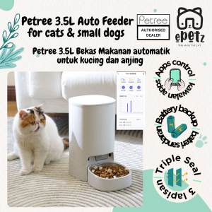 Petree 3.5L WIFI App Control  Automatic Food Dispenser Pet Feeder Wide Dish For Cat Dog Bekas Makanan Kucing Automatik