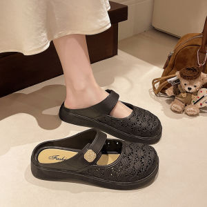 Free Shipping Thick-Soled Open-Toe Half-Slipper Sandals For Women A New And Fashionable Style For Summer Easy To Slip On Perfect For Moms