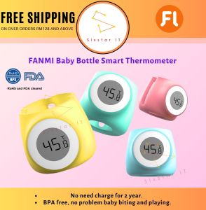FANMI Baby Feeder Bottle Thermometer Milk Smart Thermometer for Infant Auto Rapid Measuring Digital LCD Display FDA Cleared