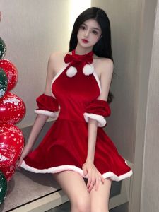 U Gonna S Christmas Sleepwear for Women Dress Red Sleeveless Push Up Lingerie Nightwear Fashion 2025 New Design Elastic Party Christmas Gift