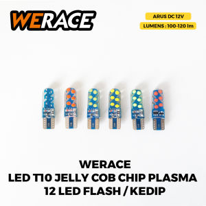 WERACE LED Sen Senja T10 Jelly COB Plasma 12 Mata LED Flash Kedip