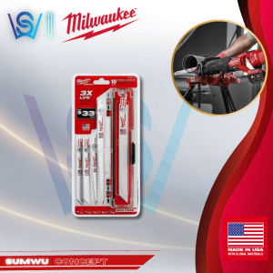 MILWAUKEE SAWZALL Standard Metal and Wood Blade Set - 10PC (49-22-1110) Reciprocating Saw Blades Mata Pisau Gergaji untuk Besi dan Kayu Hardware Tool