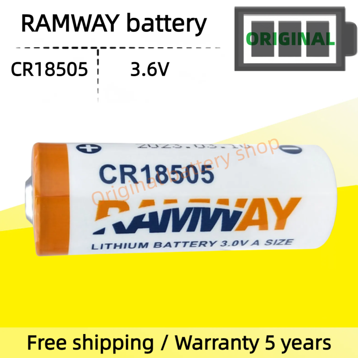 RAMWAY CR18505 Battery Smoke Alarm Lithium Manganese Battery 3V Water ...