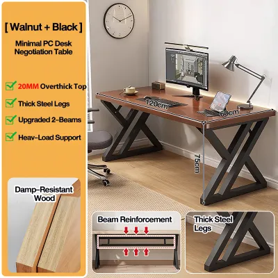 Crazy Home Solid Wood Study Desk Modern Design Meja Belajar Home Office Computer Desk Writing Table 電腦桌辦公桌