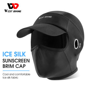 WEST BIKING Chống UV mũ đi xe đạp thoáng khí Xe Đạp Mũ Balaclava xe đạp Mặt nạ che cả mặt có thể giặt mũ bảo hiểm xe máy lót bên trong