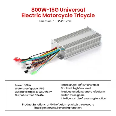 E-Bike Scooter Brushless DC Motor Controller 48/60/64Vuniversal 350W500W 800W 1000W 1500W Electric Bicycle Ebike