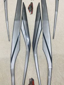 Bộ tem decal dán xe máy honda airblade đời 2015 xám nhám black edition siêu đẹp