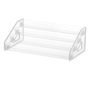 QUA Clear Nail Polish Display Holder Space Save Plastic Eyeglasses Stand Holder Multifunctional 3/4/5/6/7 Layers Cosmetic Storage Tray Home Use