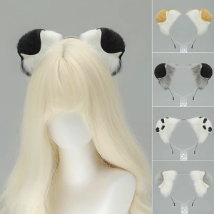 Animal Ear Headbands Soft Plush Hairband Photo Props Puppy Costume Hair Accessories For Christmas Stage Performances
