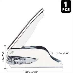 Stainless Steel Handheld Embosser Stamp - Perfect for Books Envelopes & Napkins