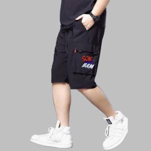 140KG Mens Plus Size Casual Loose Stretch Multi Pocket Cargo Shorts