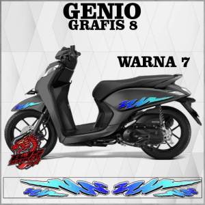 stiker genio grafis 8 - stiker decal transparan honda genio grafis 8