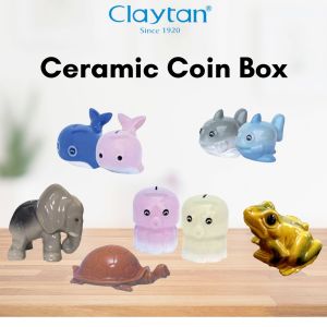 Ceramic Cute Coin Box Money Saving Box -Kid Toy-Birthday Gift-Tabung Seramik-Hadiah Hari Jadi- -Claytan- Set 8