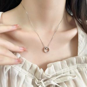 AE2024 Dây chuyền tròn bán chạy  trên dành cho nữ thiết kế trẻ trung eo thon sang trọng nhẹ nhàng đơn giản thanh lịch dây chuyền xương quai xanh.