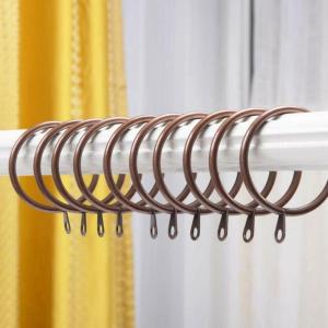 DFYER56 5 Colors Low Noise Heavy Duty Metal Hanging Hooks Curtain Rings For Curtains Rods Roman circle