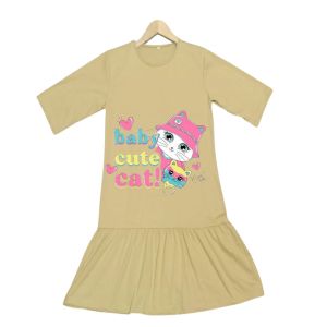 Dress basic tunic fashion anak perempuan 4-14 tahun//daster anak motif karakter