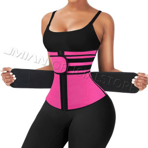 Women Shaperwear Waist Trainer Weight Loss Body Shaper Tummy Sweat Control Zip Belt Strap Slimming Corset