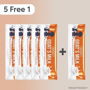 WaggyWaggy Nanovet Pet Goats Milk with Probiotic and Prebiotic Sachet for Cat and Dog 3gm
