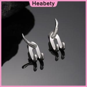 Heabety New Punk Earring For Men Detachable Dual Purpose Stud Earrings Prong Ear Charms Fashion Jewelry