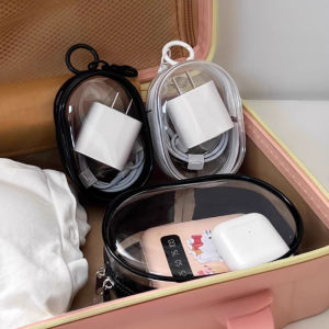 Transparent Plastic Storage Bag Portable Travel Small Items Storage Bag Charm Protect Bag