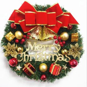 [Ship From Philippines] 35x60cm Christmas Stair Wreaths With Light Cordless Christmas Swag Garland Teardrop Swag Xmas Wreath Stair Swag Door Swag Garlands (1PCS)