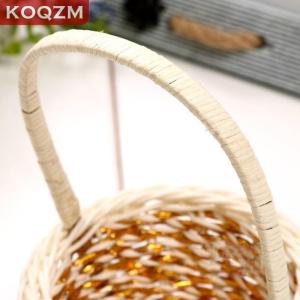 [COD] KOQZM KITCHEN 1pc Woven Flower Basket Hand-Held Basket Wedding Party Decorative Basket