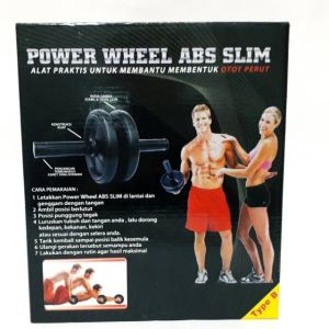 SS Power Wheel ABS Slim Roller Alat Bantu Fitness Roller Push Up Plank