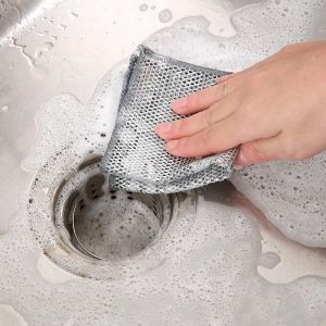 Lap Jaring Kawat Sikat Kawat Dapur Pembersih Noda Bahan Kawat Halus Mudah Di bersihkan