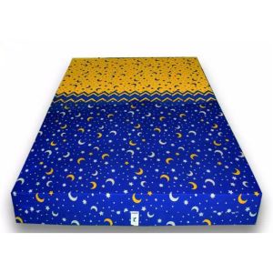 Sarung Kasur Busa Resleting Sprei Murah Motif Star Moon / bulan bintang bahan poliester Semua Ukuran No 1 Sampai No 4