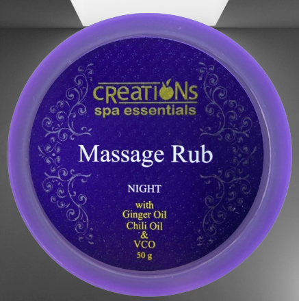Creations Spa Essentials Massage Rub (50g) - ZEST (Energy/Orange