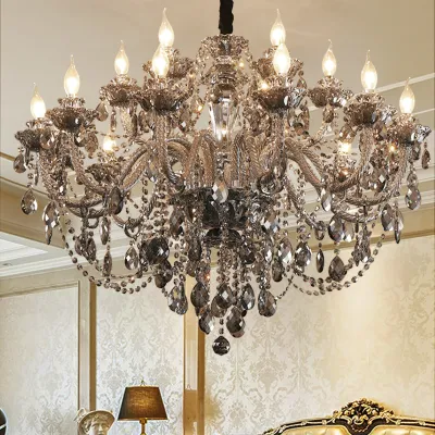 HEIKESZ French Chandelier Crystal Ceiling Light Modern Simple Living Room Bedroom Study European Restaurant Hotel Lobby Lighting Fixture