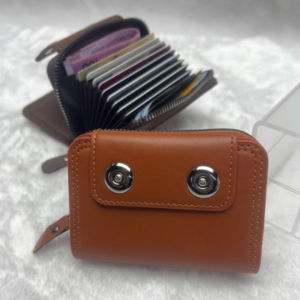 Fashion PU Leather Credit Card Holder For Men and Women Wallets Double Magnetic Coinpurse Wallet