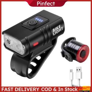 LED Bicycle Front Light USB Charging with Tail Light Riding Safety Accessories
