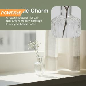 【PCWFKef】 Bình thủy tinh thu nhỏ Dollhouse trang trí DIY hương liệu Chai Thủy Tinh Độc Đáo thủ công bàn nghệ thuật trang trí phòng khách phụ kiện