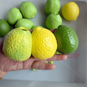 SUNNE SHOP Soft TPR Lemon Ball Skin Flexible Changing-color DIY Empty Ball Skin Reusable Handmade DIY Pressure Ball Kit Adults Beginners
