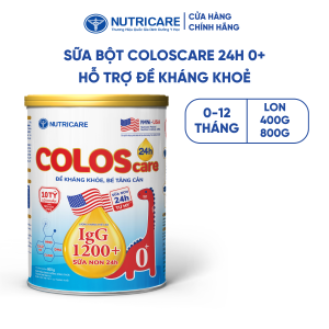Sữa Bột COLOSCARE 24h 0+ Nutricare 400g/800g Bé Tăng Cân Đề Kháng Với Sữa Non 24h và 10 Tỷ Lợi Khuẩn Từ 0-12 Tháng
