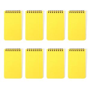8Pieces Small Twin-Wire Binding Notebook 80 Sheets Wide Lined Pocket Notepads Small Wirebound Notepads Small Notebook