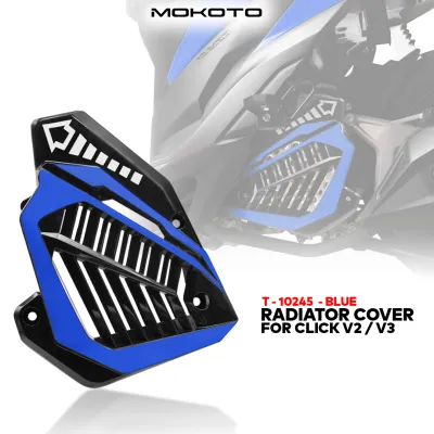 HONDA RADIATOR COVER BLUE / RED / WHITE FOR CLICK V3 CLICK V2 MOTORCYCLE SPEEDMOTO 1PC T-10245